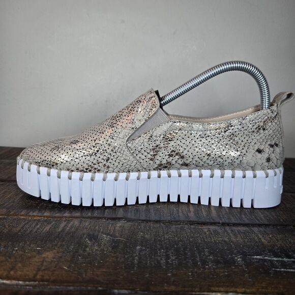 Ilse Jacobsen Hornbaek Tulip Womens Size 11 EU 41 Slip-On Loafer Shoes Snakeskin - Picture 6 of 11